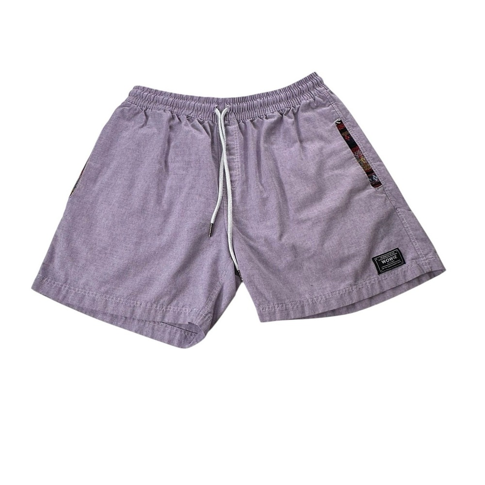 Wowie Shorts‎ Pink 5" Casual Tribal Aztec Print Pockets Drawstring Mens Size L
